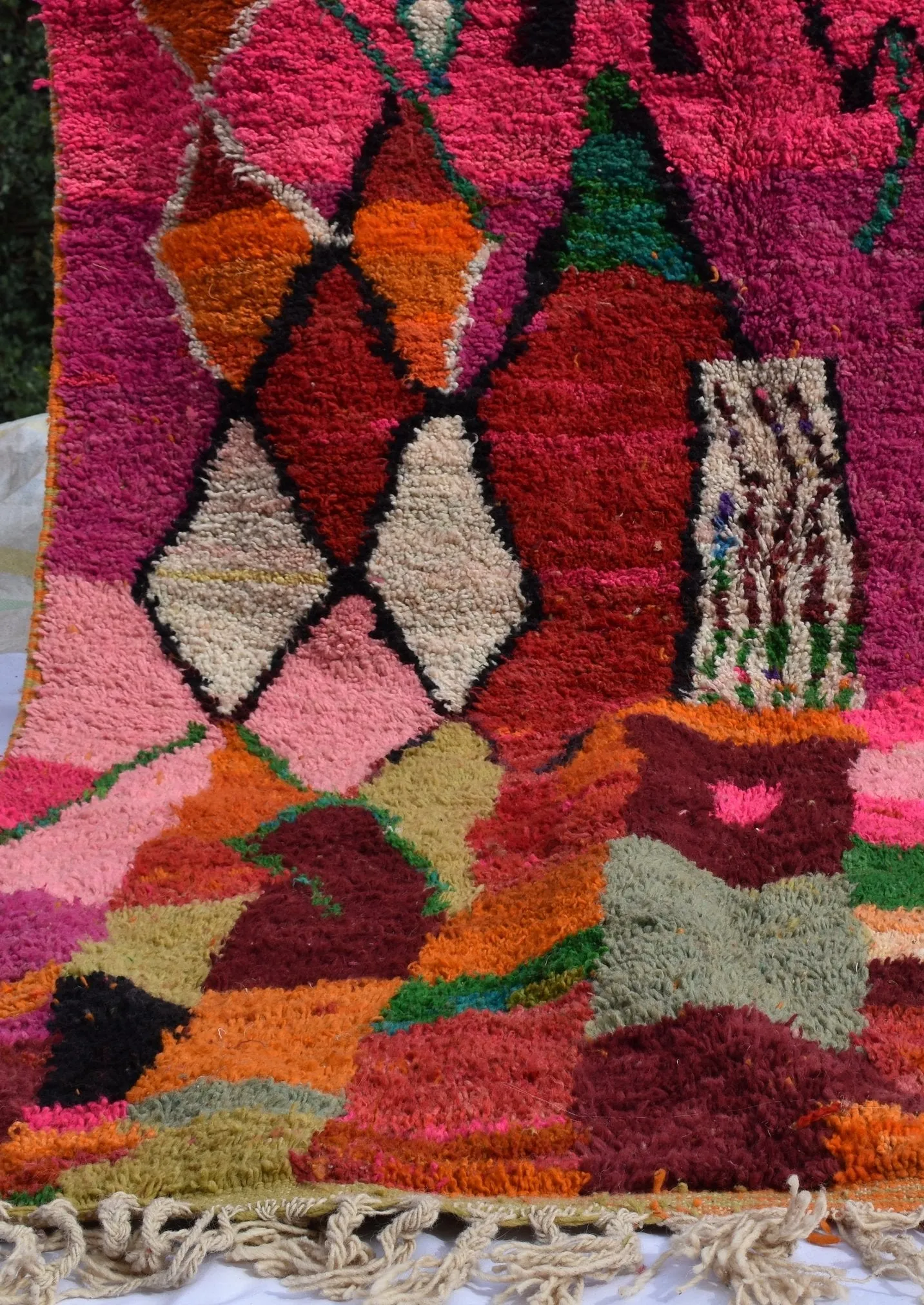 MRELMA | 8'x5 Ft | 254x166 cm | Moroccan Colorful Rug | 100% wool handmade