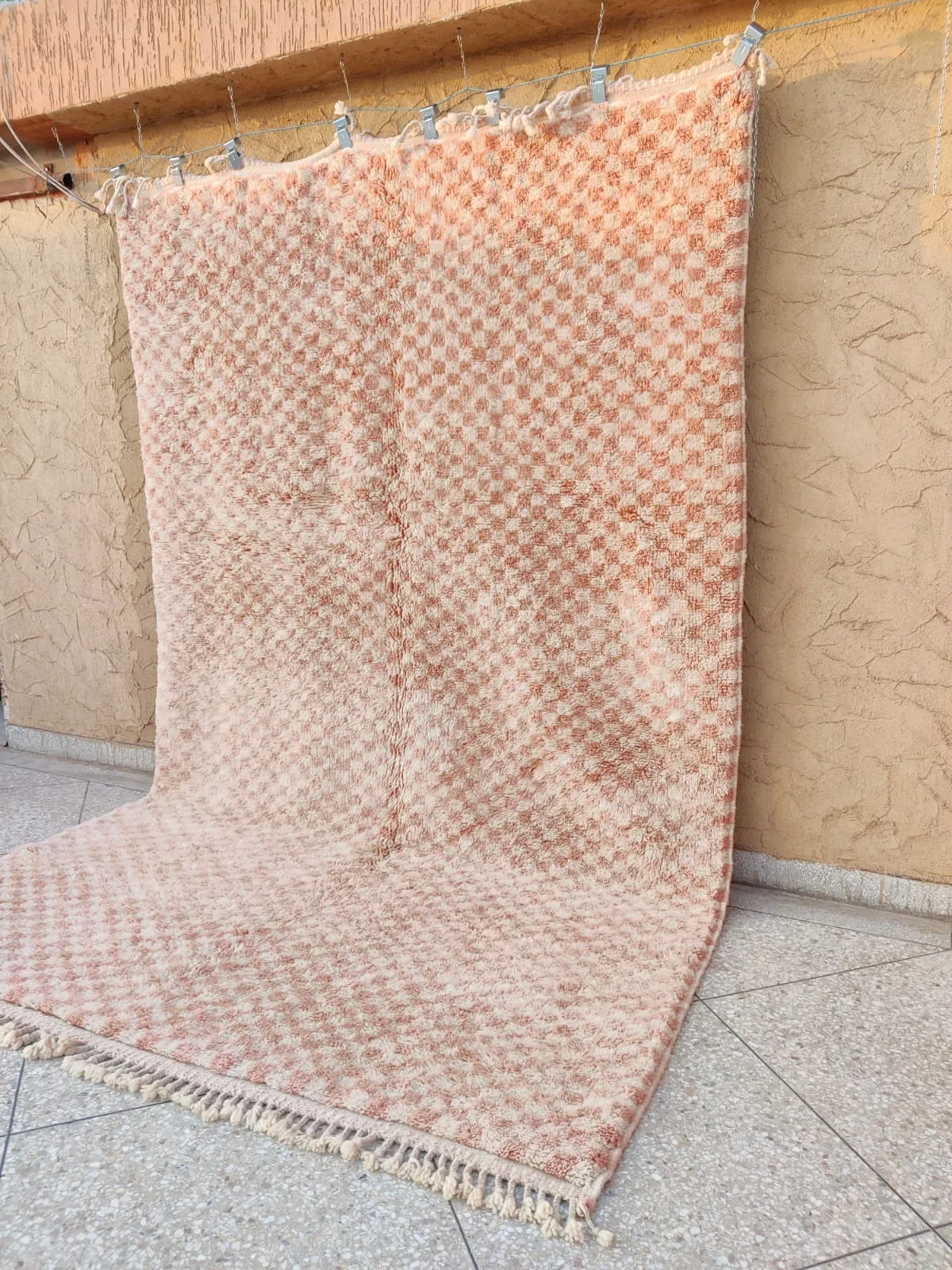 MRIRT BENI OURAIN RUG “Checkered Series” Salmon