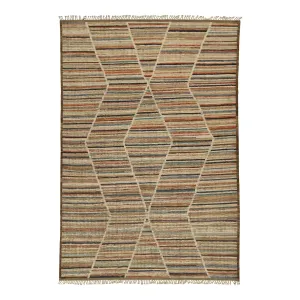 Multi Geometric Moroccan Wool Rug - 9'9" x 13'10"
