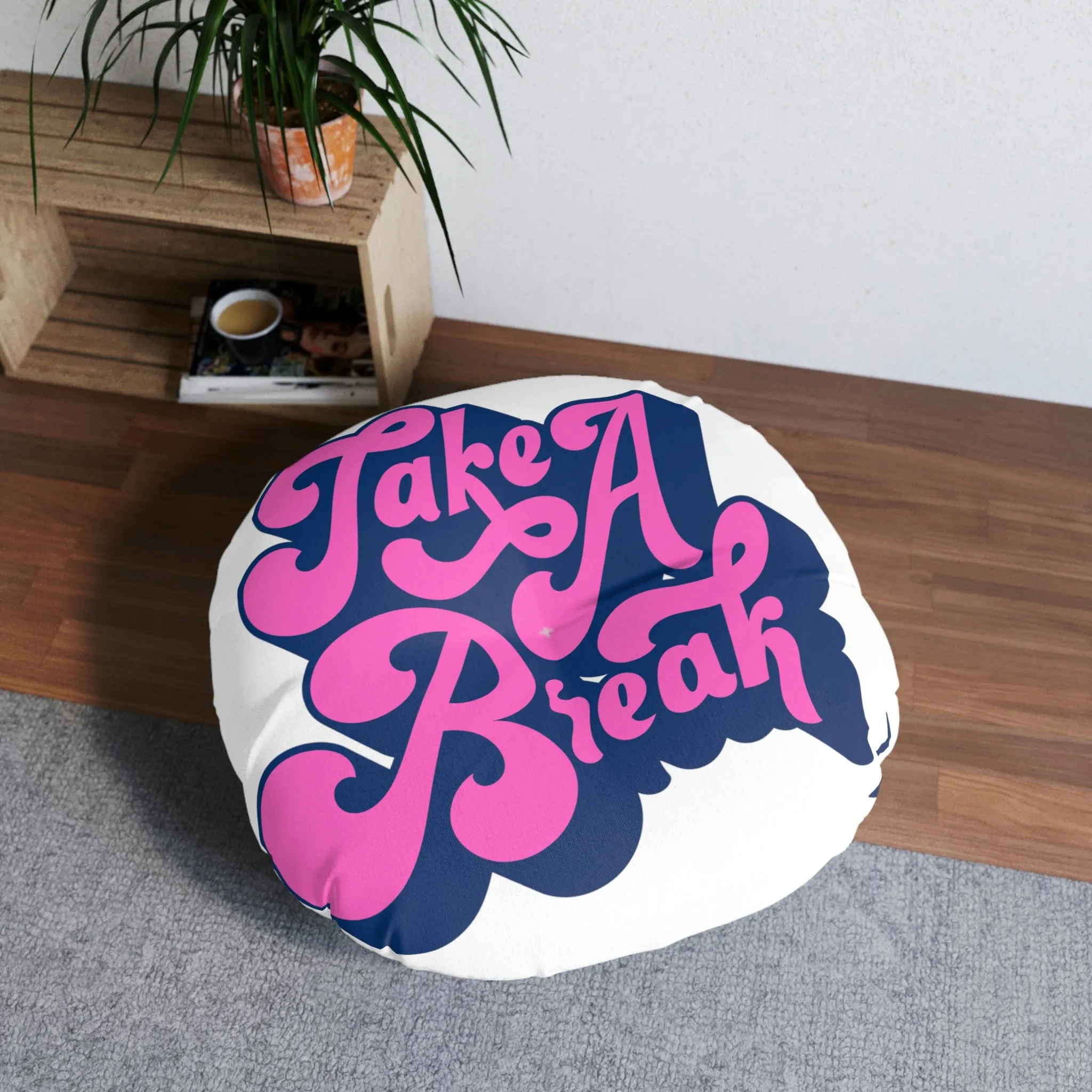MyDreamMyTee Tufted Floor Pillow, Round
