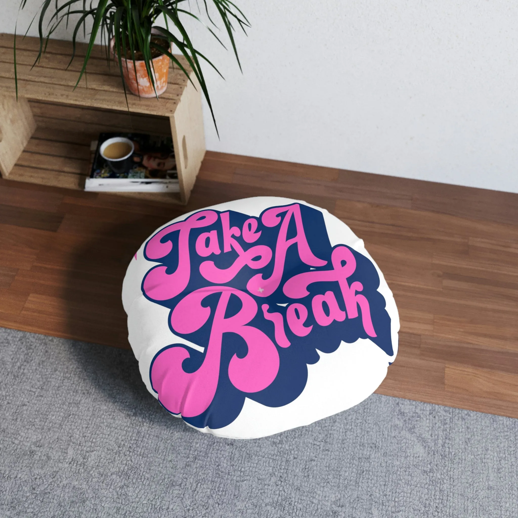 MyDreamMyTee Tufted Floor Pillow, Round