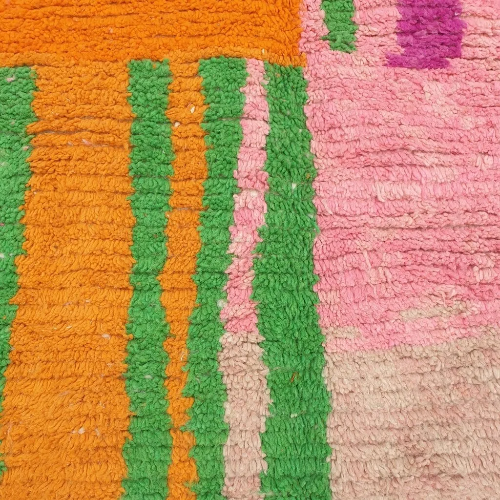 NETMEZRA | 10x6'5 Ft | 3x2 m | Moroccan Colorful Rug | 100% wool handmade