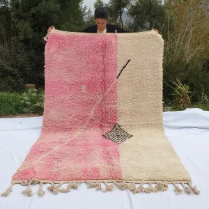 NSSAR | 8x5 Ft | 2,5x1,5 m | Moroccan Colorful Rug | 100% wool handmade