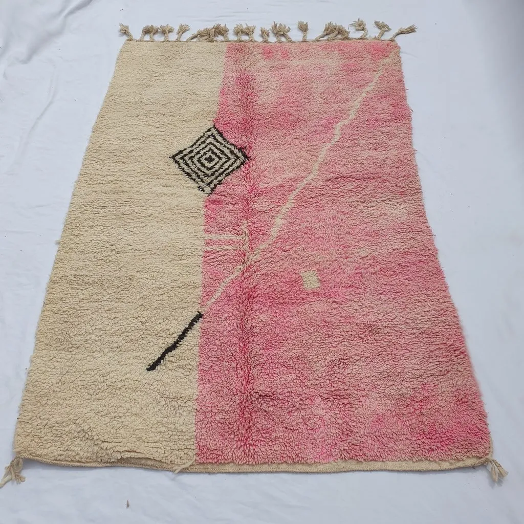 NSSAR | 8x5 Ft | 2,5x1,5 m | Moroccan Colorful Rug | 100% wool handmade