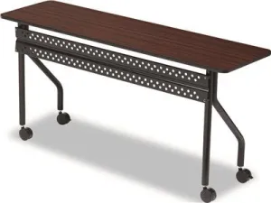 Officeworks Mobile Training Table 60W X 18D X 29H Mahogany