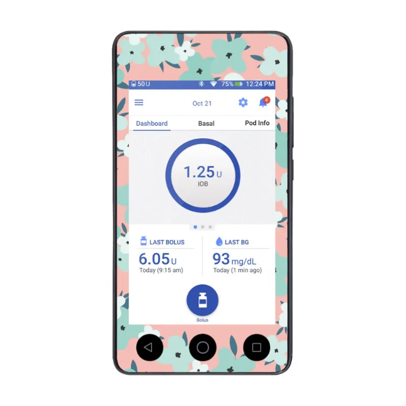 Omnipod DASH Cover (Isola Floral)
