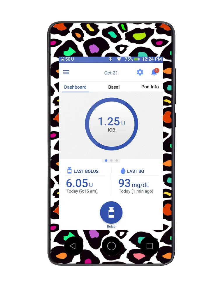 Omnipod DASH Cover (Neon Leopard)