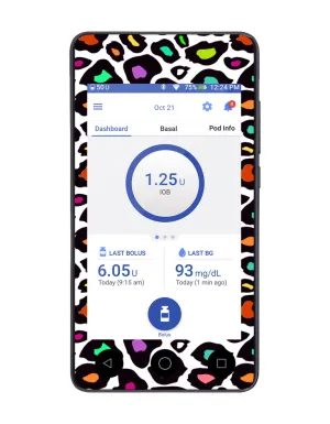 Omnipod DASH Cover (Neon Leopard)