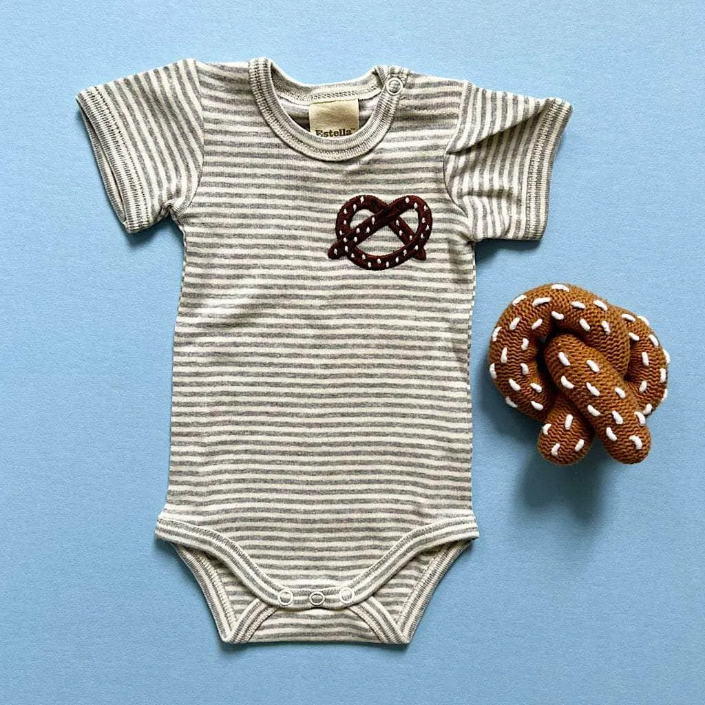 Organic Baby Gift Set, Food Onesie & Rattle