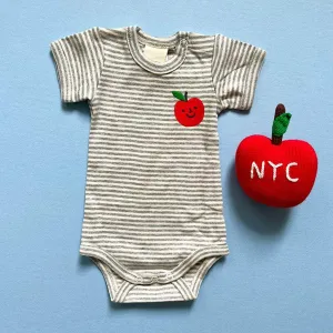 Organic Baby Gift Set, Food Onesie & Rattle