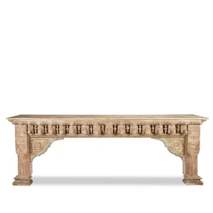Painted Long Console Table Made From Reclaimed Teak