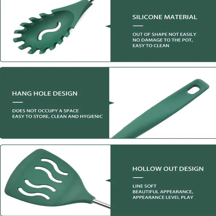 Piece Easy-to-Clean Silicone Kitchen-مجموعة أدوات مطبخ