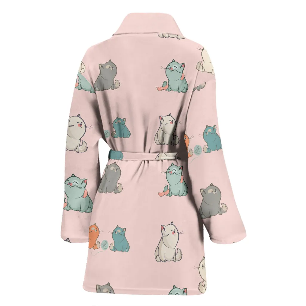 Plump Cat Women's Bath Robe