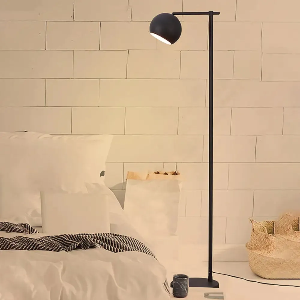 Postmodern Metal Floor Lamp with Adjustable Dome Shade - 1 Head Standing Light for Living Room