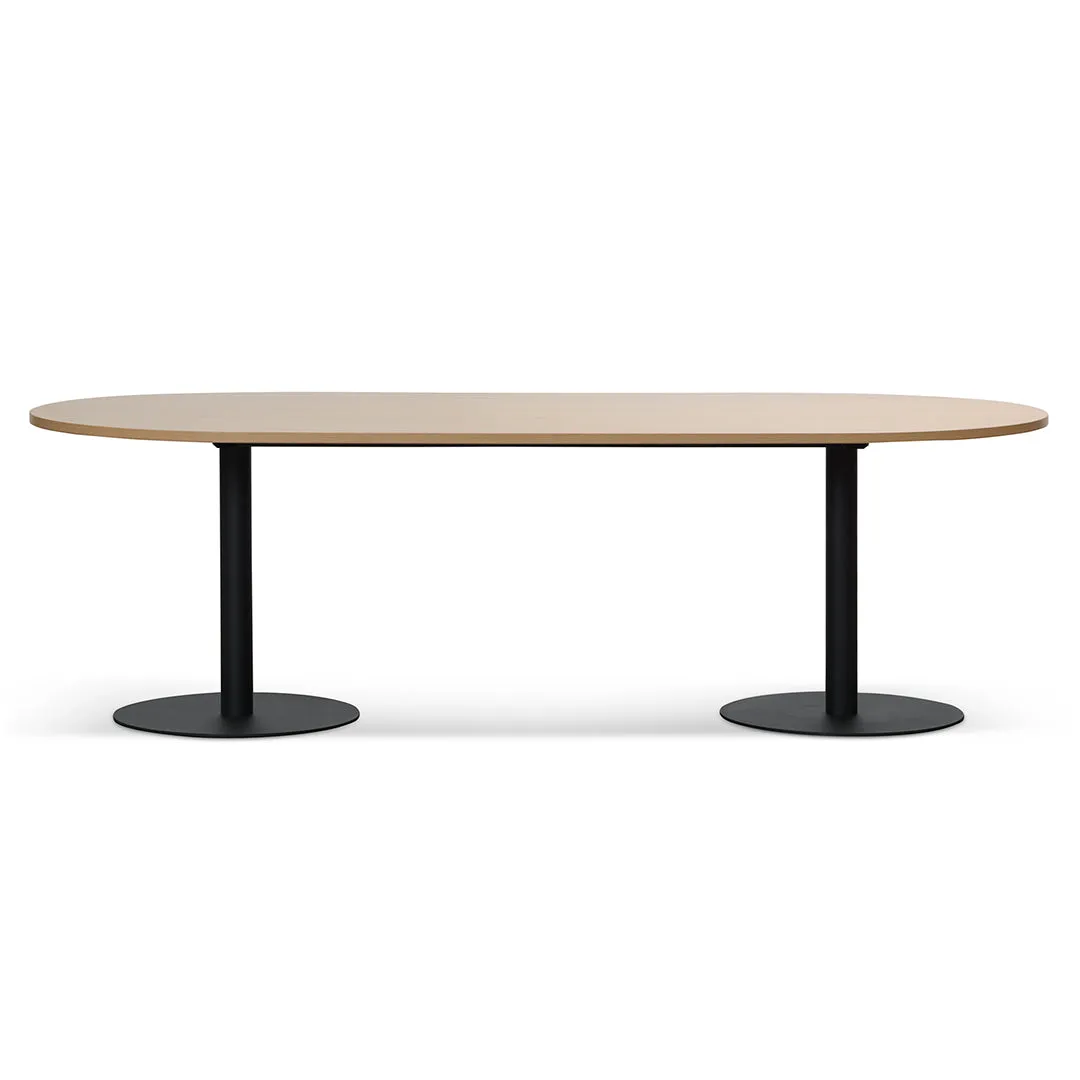 Ripponlea 2.4m Oval Meeting Table - Natural