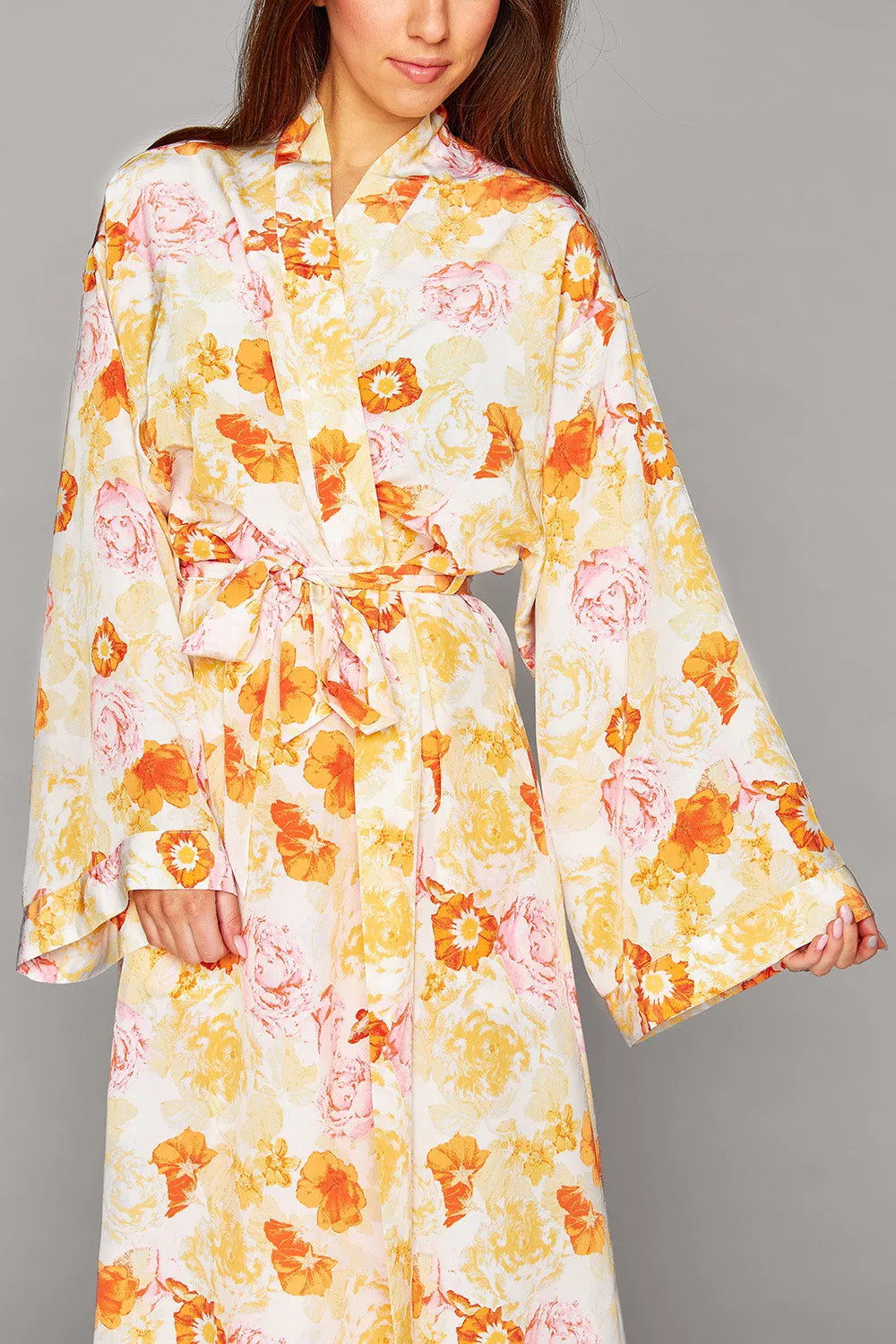 Romee Long Robe - Creamsicle