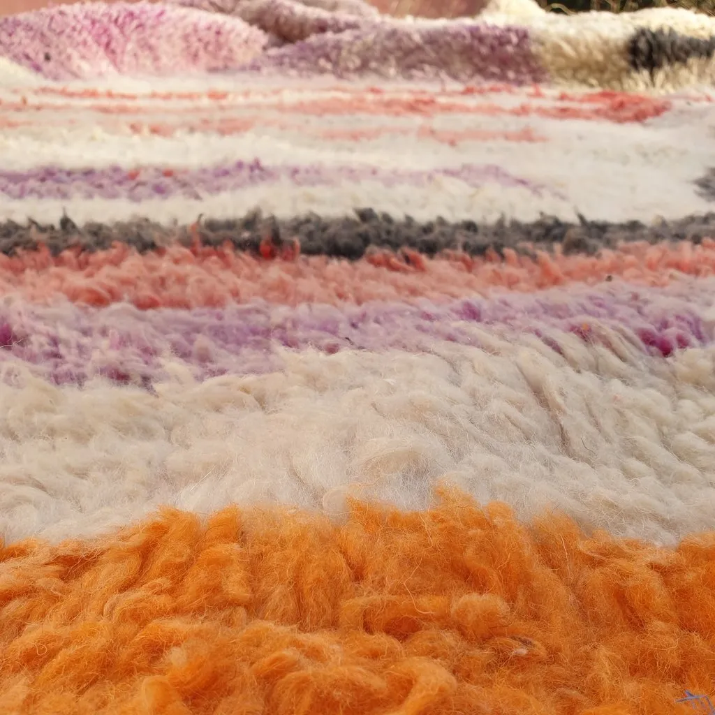 RWIHA | 9'4x6'7 Ft | 3x2 m | Moroccan Colorful Rug | 100% wool handmade