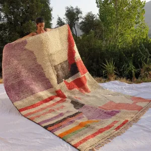 RWIHA | 9'4x6'7 Ft | 3x2 m | Moroccan Colorful Rug | 100% wool handmade