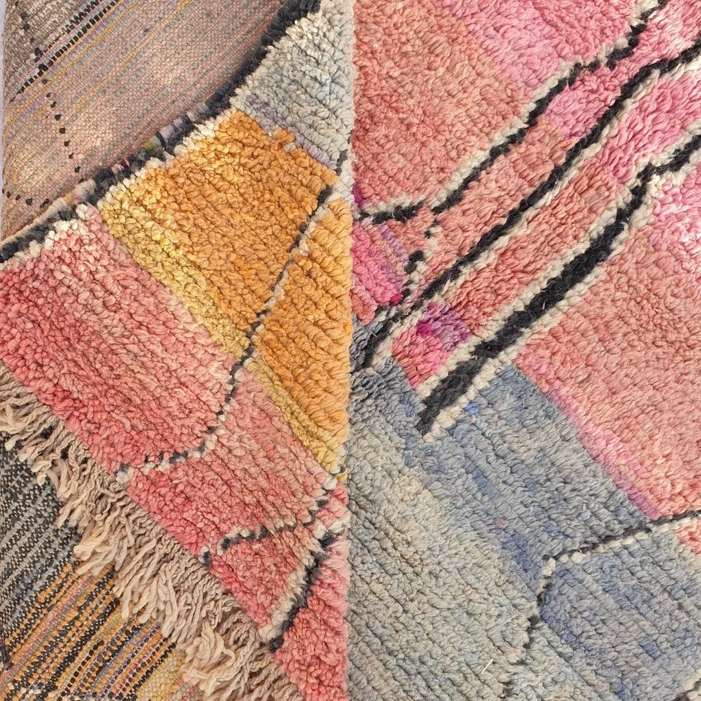 RWISSA | 9'9x6 Ft | 3x2 m | Moroccan Colorful Rug | 100% wool handmade