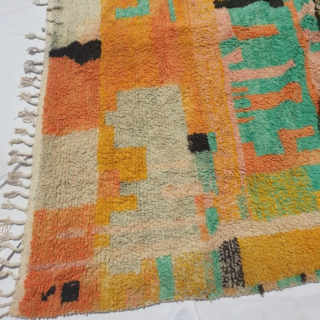 SIMIGRANA | 9'3x8' Ft | 2,83x2,43 m | Moroccan Colorful Rug | 100% wool handmade