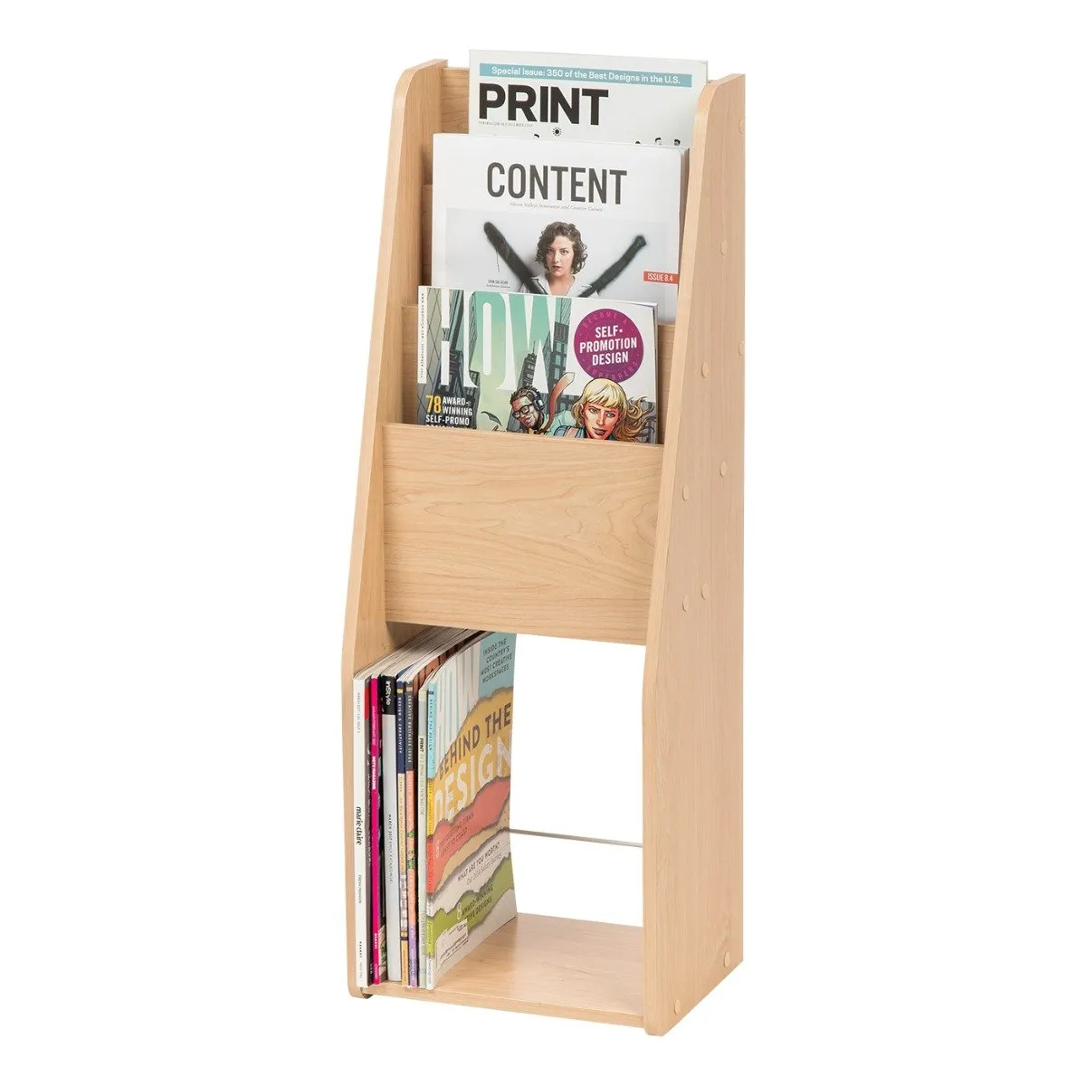 Slim 3 Pocket Magazine Rack