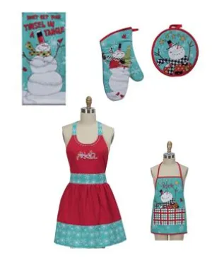 Snowman Sentiments Kitchen Towel Set