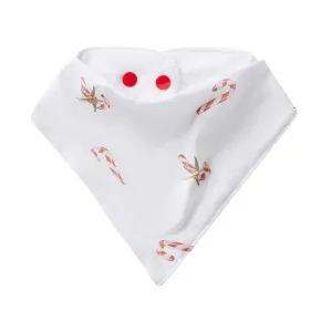 Snuggle Hunny Bandana Dribble Bib - Candy Cane Organic
