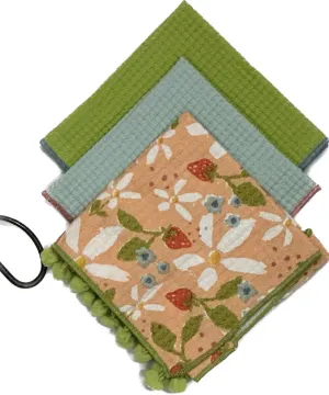 Strawberry Floral Towel Set