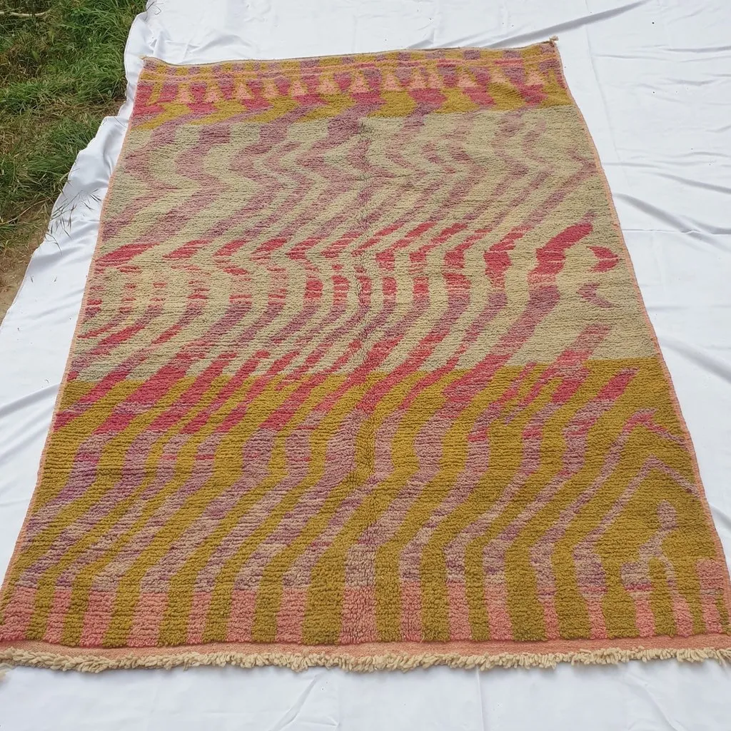TAKAMI | 10'5x6 Ft | 3x2 m | Moroccan Colorful Rug | 100% wool handmade