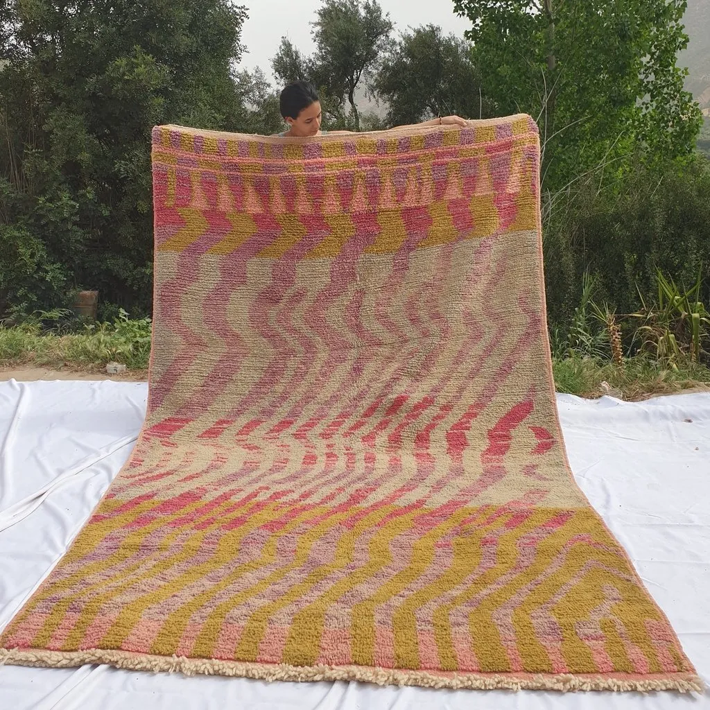 TAKAMI | 10'5x6 Ft | 3x2 m | Moroccan Colorful Rug | 100% wool handmade