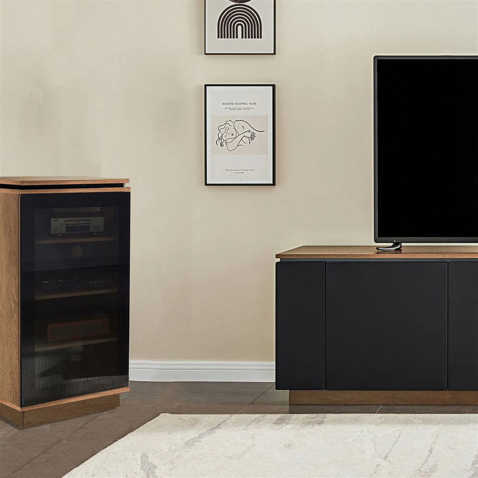 TITAN HiFi Vinyl Dark Oak Entertainment Rack by Tauris™