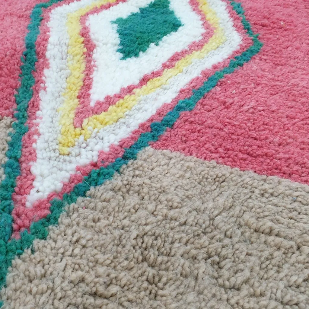 TLADA Runner | 12x2'7 Ft | 3,65x0,83 m | Moroccan Colorful Rug | 100% wool handmade