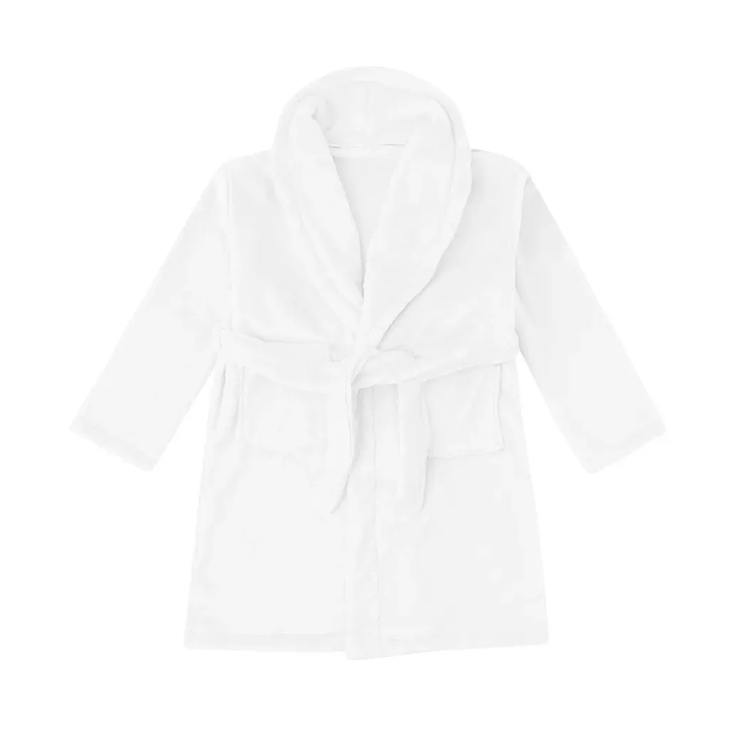 Toddler Kids Robes For Baby Boys Girls Solid Flannel Bathrobes Bath Towel Night-gown Pajamas Sleepwear Children's Clothes 3-12Y