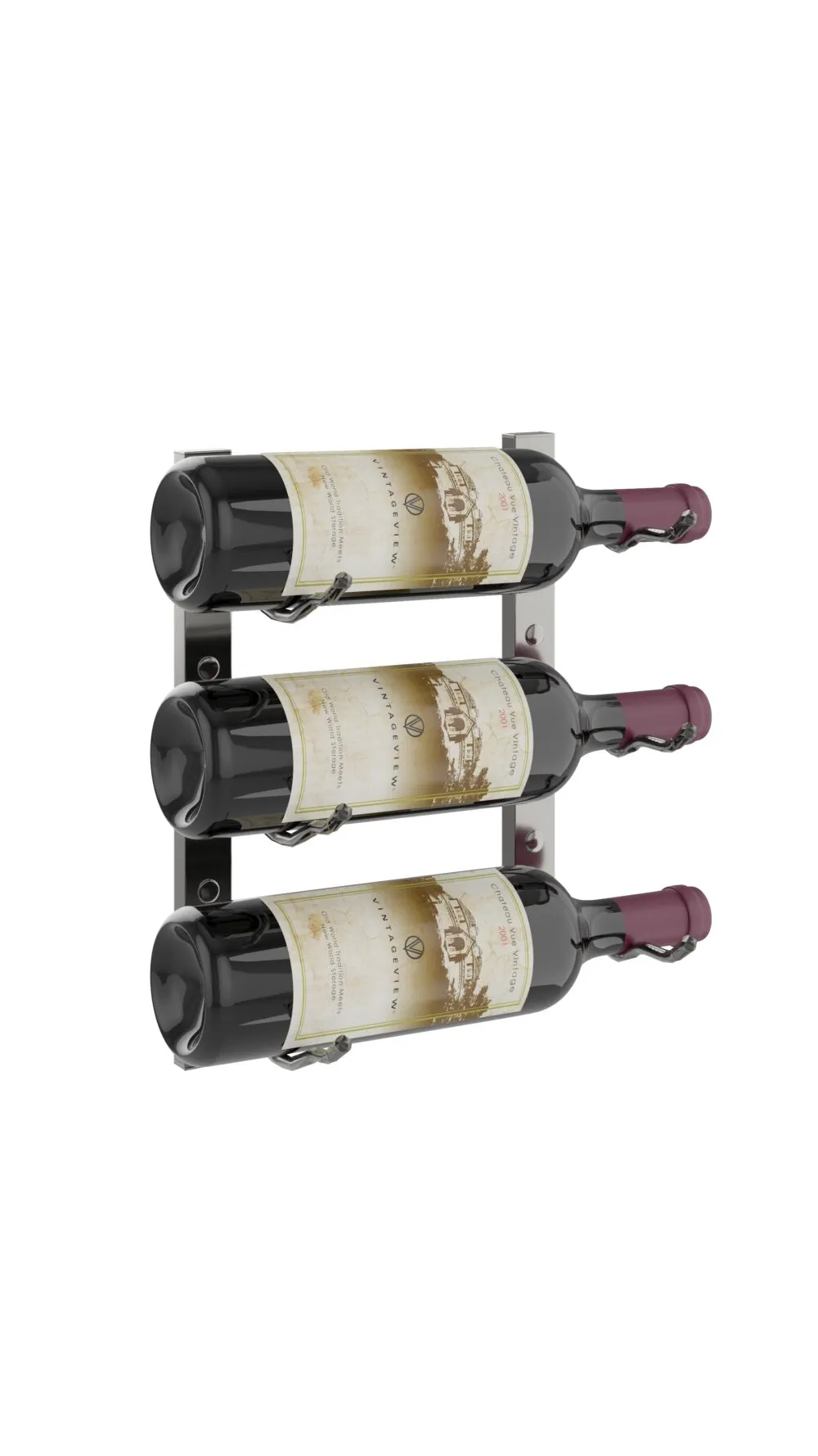 VintageView Wall Wine Racks 1' (3 to 9 bottles)