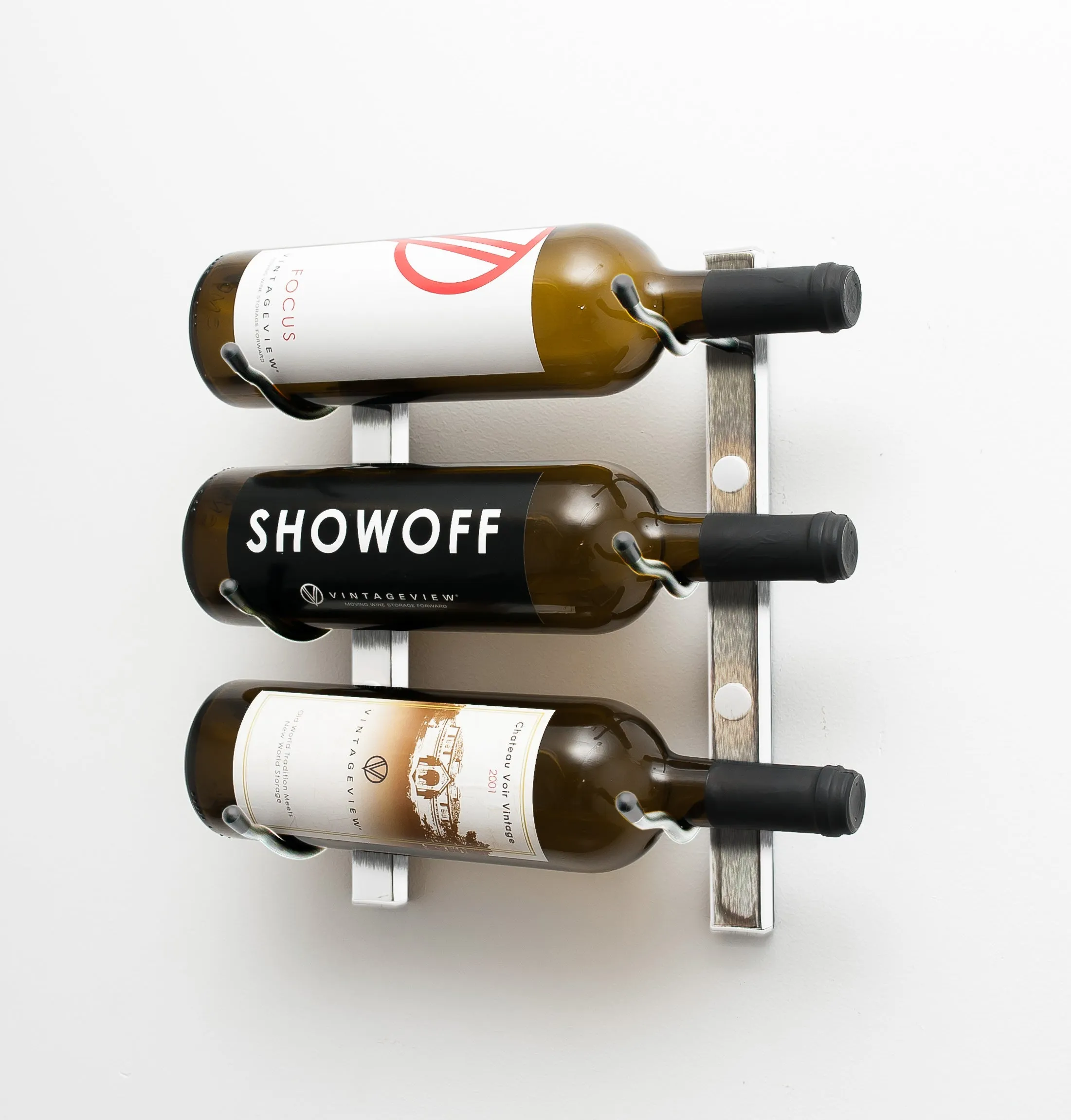 VintageView Wall Wine Racks 1' (3 to 9 bottles)