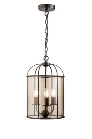 Waterston 3 x 60 Watt Matt Dark Chocolate Pendant