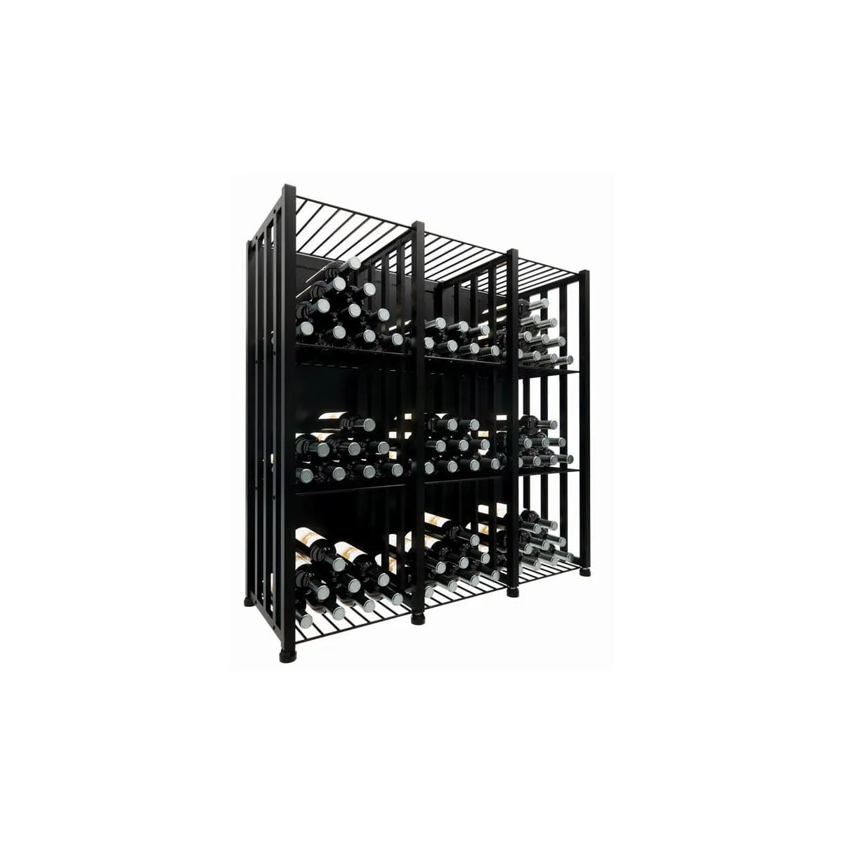 Wine Case & Crate Bin 3 (Freestanding Wine Bottle Storage with Secure Backs) 48-192 Bottles