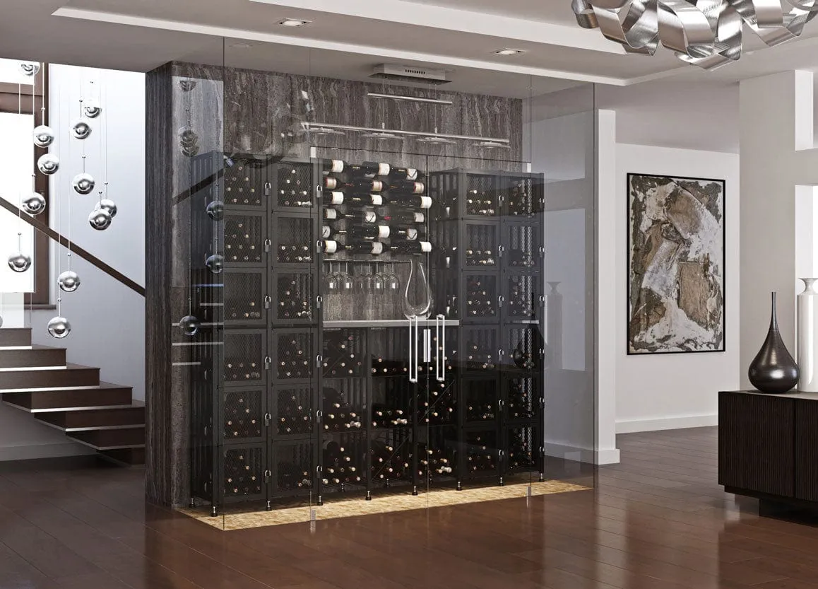 Wine Case & Crate Bin 6 (Freestanding Wine Bottle Storage with Secure Backs) 96-384 Bottles