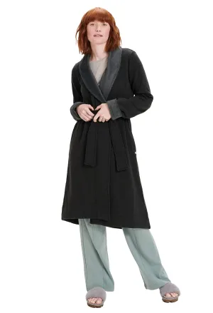 Women's Apparel UGG DUFFIELD II Shawl Collar Robe 1095612 BLACK BEAR HEATHER