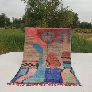 Yamam - Moroccan Boujad Rug 6x9 | Berber Colorful Handmade Rug 100% Wool | 9'30x6 Ft | 284x184 cm