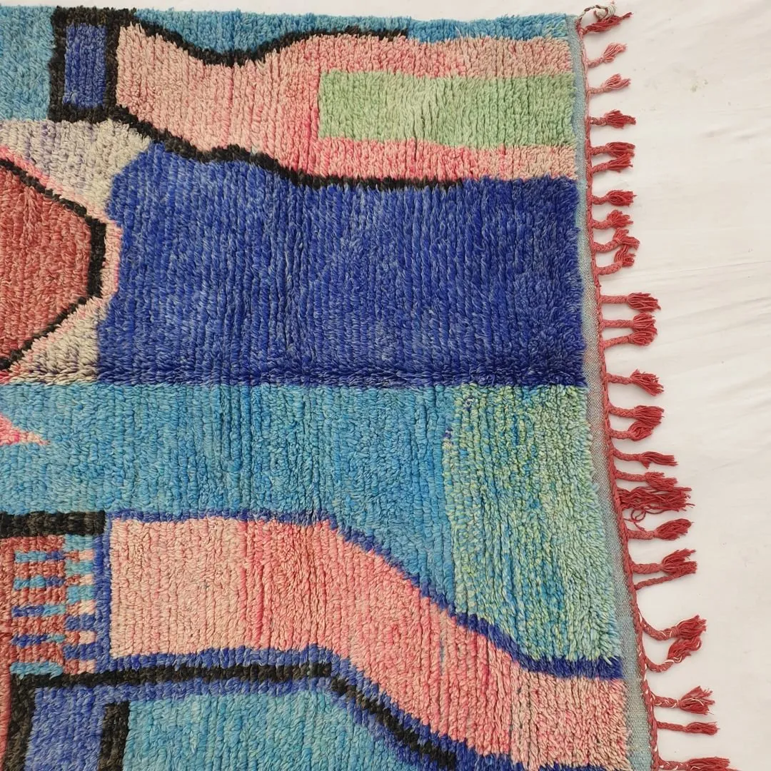 Yamam - Moroccan Boujad Rug 6x9 | Berber Colorful Handmade Rug 100% Wool | 9'30x6 Ft | 284x184 cm